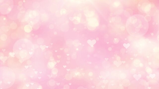 Glittering festive lights.Sparkling pink.Valentine's Day,Wedding,Mother's Day.Loop video.　ピンク　キラキラ　ループ動画　光る　抽象的　おしゃれ　豪華　ファンタジー　メルヘン　玉ボケ　パーティクル