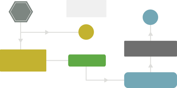 Empty multi path process infographic template
