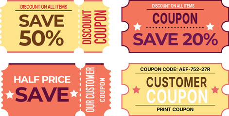 sale and promotion stickers