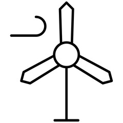 Obraz premium Wind Energy Icon Vector Element