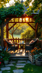 gazebo in the garden