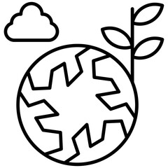 Green City Icon Vector Element