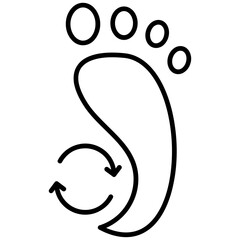 Carbon Footprint Icon Vector Element