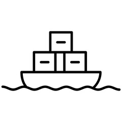 Ship Icon Vector Element