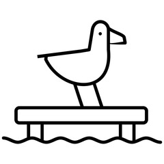 Seagull Icon Vector Element