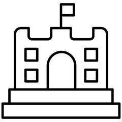 Sandcastle Icon Vector Element