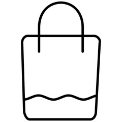 Beach Bag Icon Vector Element