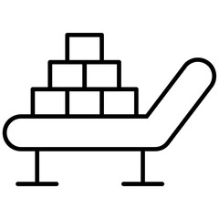 Beach Chair Icon Vector Element