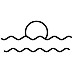 Sand Ripples Icon Vector Element