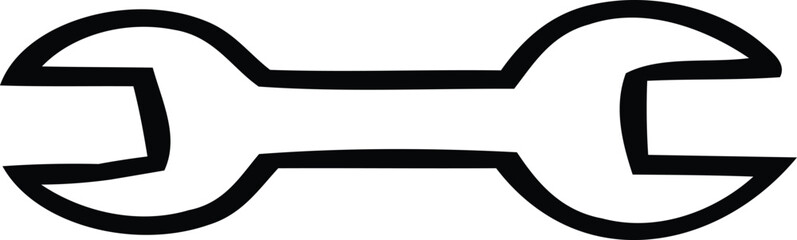 Spanner icon isolated on transparent background