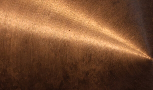 bronze copper plate, steel metal sheet, dark black brown background color surface texture metallic luster