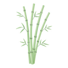 Obraz premium Bamboo Stalks Flat Design Vector Illustration