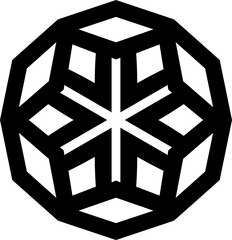 Abstract Geometric Cube Pattern Hexagonal Optical Illusion Design