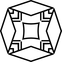 Abstract Geometric Pattern with Symmetrical Lines