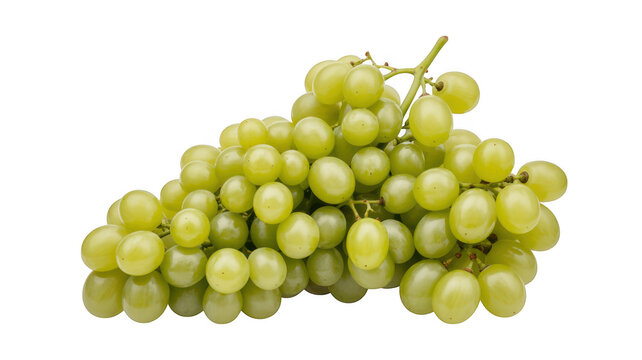 A bunch of green grapes on a white background transparent background