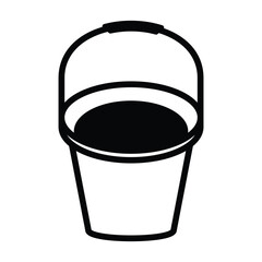 water clean bucket icon vector