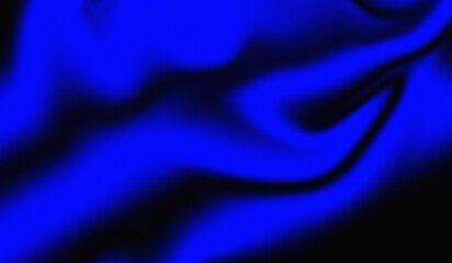 Obraz premium Glowing blue abstract flowing gradient background with soft blurred light waves and subtle noisy grain texture on dark black backdrop