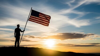 Memorial day tribute honoring fallen heroes on flag day