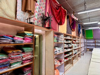 Traditional Himroo textile weaving workshop with vintage looms in Aurangabad Maharashtra India
