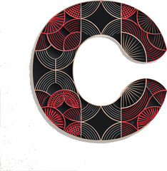 abstract--minimalist--letter-c--circular-geometric 