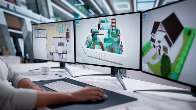 CCTV Camera Alarm Security System Planning On Computer