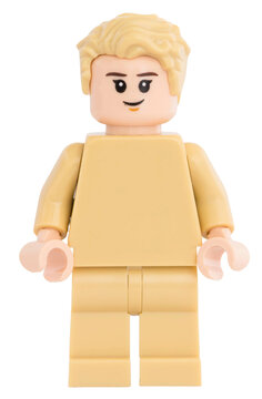 Dortmund - Deutschland 21. Januar 2026 Lego Minifigure monochrom in beige