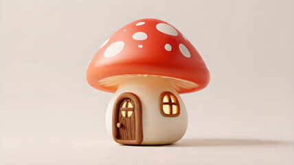 Mushroom House Night Light