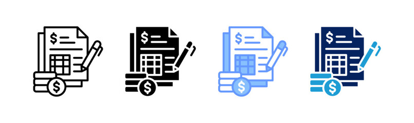 statement icon set multiple style collection