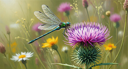 dragonfly on a flower