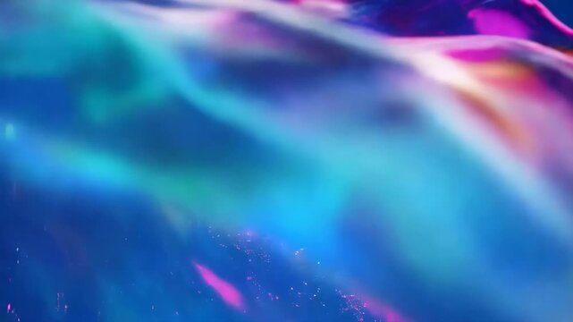 Abstract colorful flowing waves in a vibrant digital background