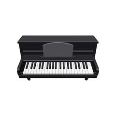Fototapeta premium Black Digital Piano Keyboard Instrument Vector
