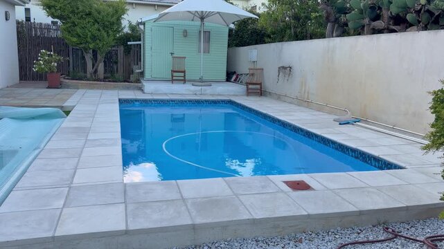 Pool in a backyard in Cape Town, South Africa.