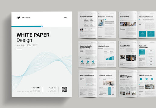 Business White Paper Template Design