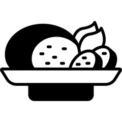 Mozzarella Solid Icon