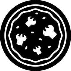 Mushroom Pizza Solid Icon