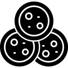 Pepperoni Solid Icon