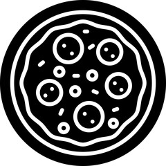 Sausage Pizza Solid Icon