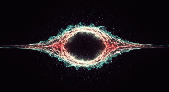 Abstract visualization of the quantum vacuum. Energy ripples and fluctuating fields define the theoretical background of reality ,math ,cosmos ,turbulence