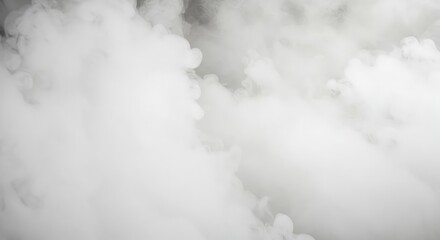 Fototapeta premium Dense white vapor or steam filling the entire frame, creating a soft, abstract, and ethereal blank canvas perfect for minimalist design ,steam ,copy space ,surface