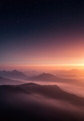 Obraz premium Abstract cosmic landscape featuring gentle flowing light, soft focus, mist, and deep atmospheric colors ideal for a spiritual background ,gradient ,vapor ,glowing