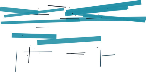 Teal and navy abstract geometric shapes with dark dots