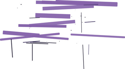 Abstract violet and midnight blue geometric shapes on white background lines rectangles