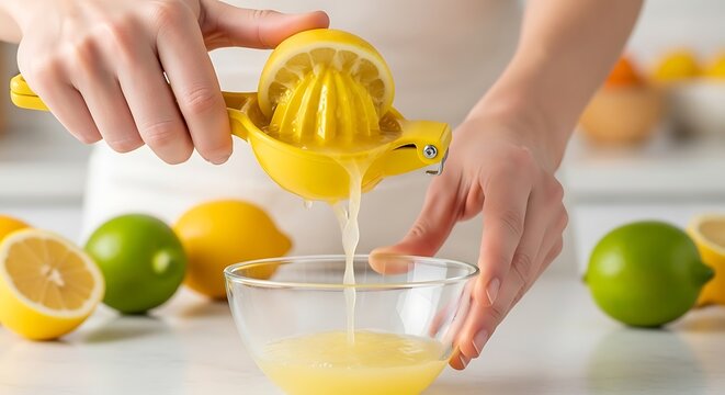 Juice Extraction with Lemon Squeezer