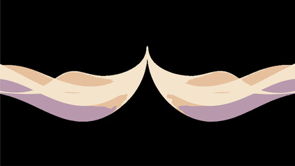 Luxurious Silk Fabric on a Black Background