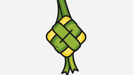 Ketupat Malaysian Traditional Food Illustration
