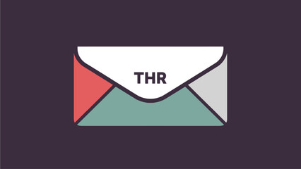 Envelope with THR Label on Dark Background