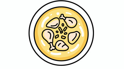 Delicious Golden Soup with Mushrooms