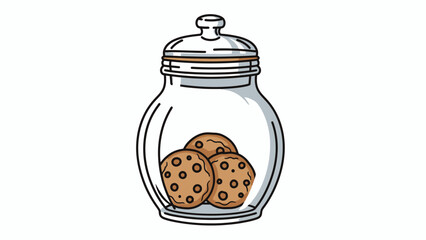 Chocolate Chip Cookies in a Glass Jar