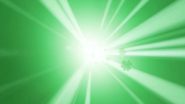 St. Patrick's Day Shamrock Tunnel Motion 4K Video Footage