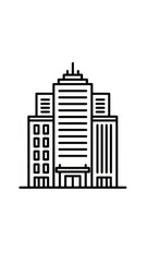 Naklejka premium Modern City Skyscraper Office Building Icon